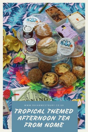 Tropical Themed Afternoon Tea From Home #afternoontea #afternoonteafromhome #tropicalafternoontea #pigletspantry #scones