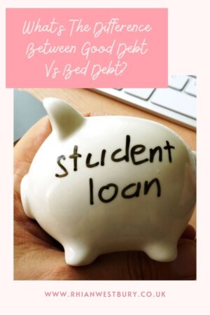 What's The Difference Between Good Debt Vs Bed Debt? #gooddebt #baddebt #studentloans #positivedebt #debtbuilding #paydayloans #creditcards #creditcarddebt #indebt #mortgageloan #mortgagedebt